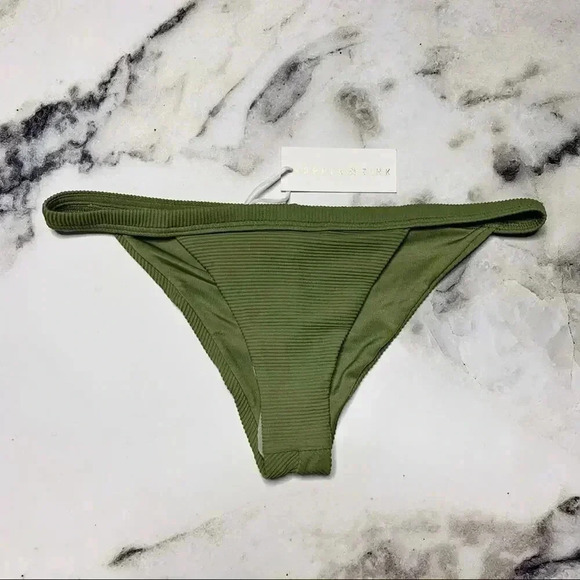 Kopper & Zink Revolve Olive Ribbed Bikini Bottom - Picture 5 of 6